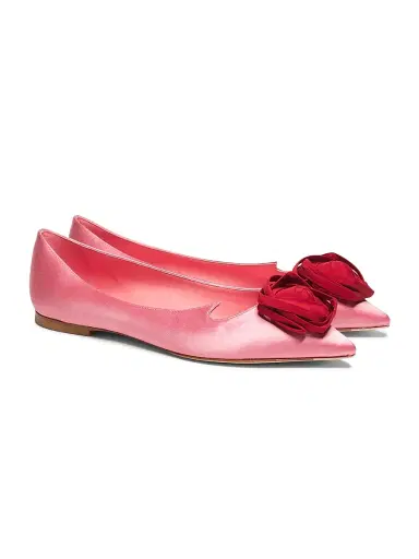 Roger Vivier Women's I Love Vivier Rosette Ballerina Flats - Rosa Antico Chiaro | Thumbnail 2 Roger Vivier Women's I Love Vivier Rosette Ballerina Flats - Rosa Antico Chiaro | Thumbnail 2