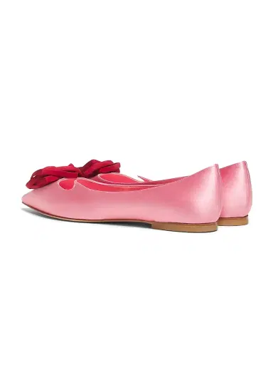 Roger Vivier Women's I Love Vivier Rosette Ballerina Flats - Rosa Antico Chiaro | Thumbnail 3 Roger Vivier Women's I Love Vivier Rosette Ballerina Flats - Rosa Antico Chiaro | Thumbnail 3