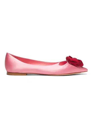 Roger Vivier Women's I Love Vivier Rosette Ballerina Flats - Rosa Antico Chiaro | Thumbnail 1 Roger Vivier Women's I Love Vivier Rosette Ballerina Flats - Rosa Antico Chiaro | Thumbnail 1