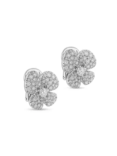 Miseno Women's Ischia 18K White Gold & 1.54 TCW Diamond Flower Stud Earrings - White Gold | Thumbnail 2 Miseno Women's Ischia 18K White Gold & 1.54 TCW Diamond Flower Stud Earrings - White Gold | Thumbnail 2