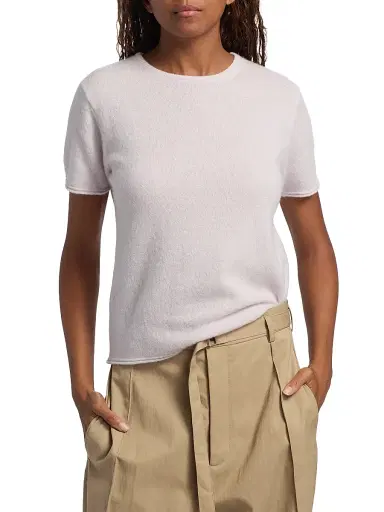 Co Women's Crewneck Knit Cashmere-Silk T-Shirt | Thumbnail 3 Co Women's Crewneck Knit Cashmere-Silk T-Shirt | Thumbnail 3