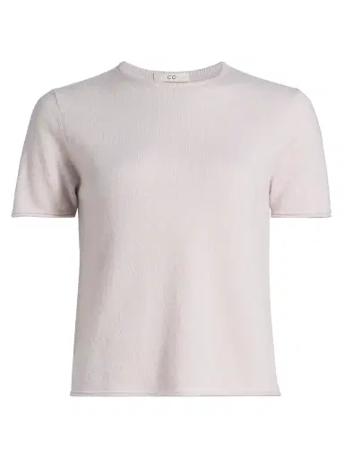 Co Women's Crewneck Knit Cashmere-Silk T-Shirt | Thumbnail 1 Co Women's Crewneck Knit Cashmere-Silk T-Shirt | Thumbnail 1