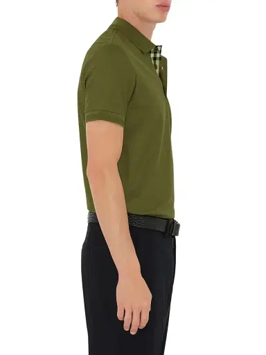 Burberry Men's Eddie EKD Slim-Fit Polo Shirt - Olive - Size Small | Thumbnail 4 Burberry Men's Eddie EKD Slim-Fit Polo Shirt - Olive - Size Small | Thumbnail 4