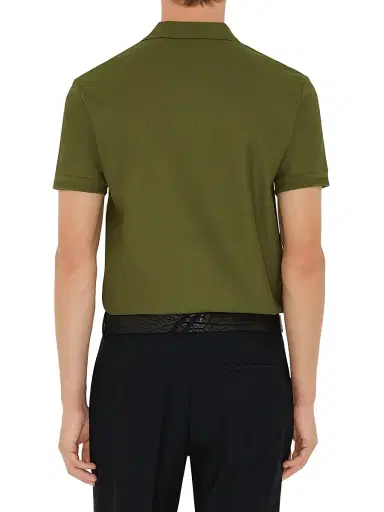 Burberry Men's Eddie EKD Slim-Fit Polo Shirt - Olive - Size Small | Thumbnail 5 Burberry Men's Eddie EKD Slim-Fit Polo Shirt - Olive - Size Small | Thumbnail 5