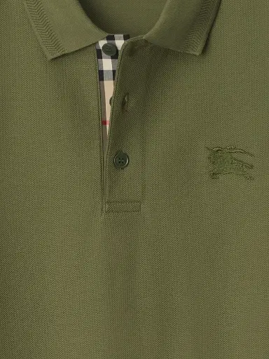 Burberry Men's Eddie EKD Slim-Fit Polo Shirt - Olive - Size Small | Thumbnail 6 Burberry Men's Eddie EKD Slim-Fit Polo Shirt - Olive - Size Small | Thumbnail 6