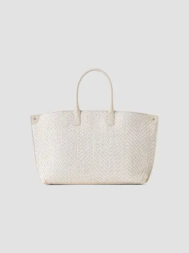 Akris Women's Small Ai Braided Leather Top Handle Bag - Ecru Alabaster | Thumbnail 4 Akris Women's Small Ai Braided Leather Top Handle Bag - Ecru Alabaster | Thumbnail 4