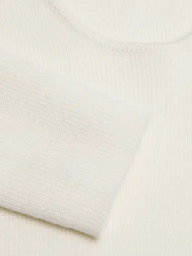 Toteme Women's Scoopneck Merino Wool-Blend Top - Ecru | Thumbnail 7 Toteme Women's Scoopneck Merino Wool-Blend Top - Ecru | Thumbnail 7
