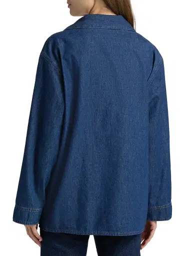BLK DNM Women's Denim Tunic Top - Clean Blue | Thumbnail 5 BLK DNM Women's Denim Tunic Top - Clean Blue | Thumbnail 5