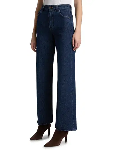 BLK DNM Women's High-Rise Wide-Leg Jeans - Clean Blue | Thumbnail 4 BLK DNM Women's High-Rise Wide-Leg Jeans - Clean Blue | Thumbnail 4