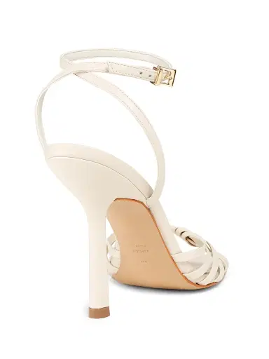 Schutz Women's Tara 0MM Crisscross Leather Stiletto Sandals - Sugar White | Thumbnail 3 Schutz Women's Tara 0MM Crisscross Leather Stiletto Sandals - Sugar White | Thumbnail 3