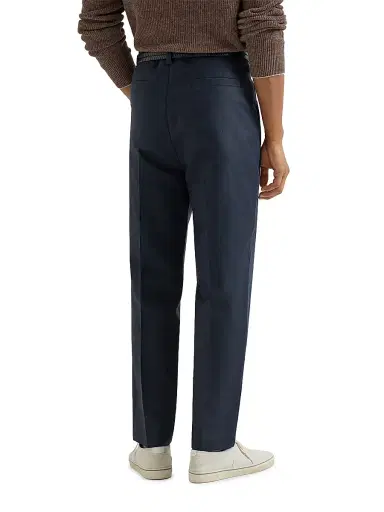 Brunello Cucinelli Men's Cotton and Linen Panama Trousers | Thumbnail 4 Brunello Cucinelli Men's Cotton and Linen Panama Trousers | Thumbnail 4
