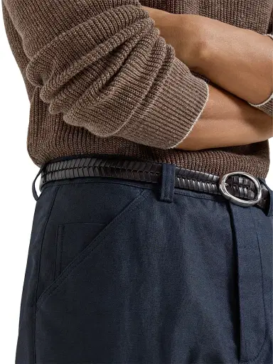 Brunello Cucinelli Men's Cotton and Linen Panama Trousers | Thumbnail 5 Brunello Cucinelli Men's Cotton and Linen Panama Trousers | Thumbnail 5