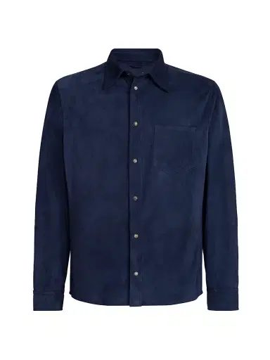 Brunello Cucinelli Men's Suede Overshirt - Espresso | Thumbnail 7 Brunello Cucinelli Men's Suede Overshirt - Espresso | Thumbnail 7