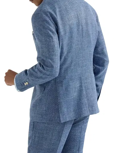 Brunello Cucinelli Men's Virgin Wool, Silk and Linen Hopsack Deconstructed Cavallo Blazer | Thumbnail 3 Brunello Cucinelli Men's Virgin Wool, Silk and Linen Hopsack Deconstructed Cavallo Blazer | Thumbnail 3