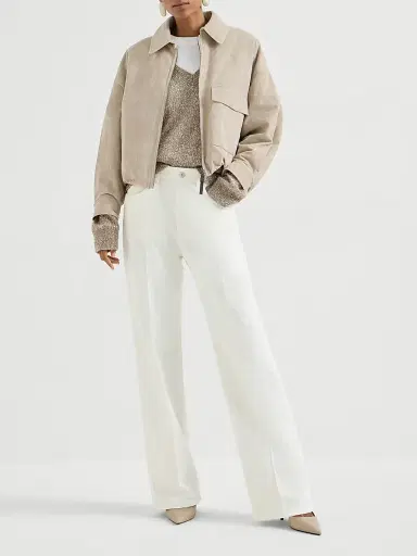 Brunello Cucinelli Women's Dyed Denim Contemporary Loose Trousers - Panama - Size 14 | Thumbnail 6 Brunello Cucinelli Women's Dyed Denim Contemporary Loose Trousers - Panama - Size 14 | Thumbnail 6