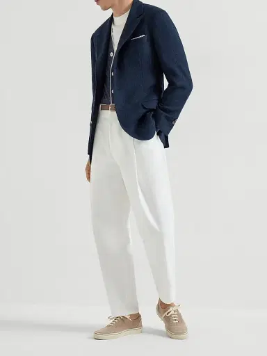 Brunello Cucinelli Men's Cashmere, Silk and Hemp Lightweight Cardigan | Thumbnail 6 Brunello Cucinelli Men's Cashmere, Silk and Hemp Lightweight Cardigan | Thumbnail 6