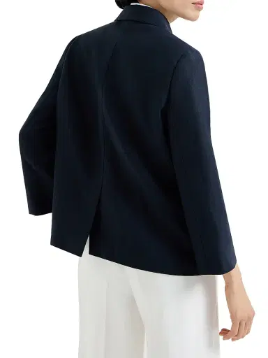 Brunello Cucinelli Women's Viscose and Linen Fluid Twill Blazer with Monili - | Thumbnail 9 Brunello Cucinelli Women's Viscose and Linen Fluid Twill Blazer with Monili - | Thumbnail 9