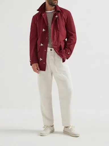 Brunello Cucinelli Men's Cotton Fisherman's Cable Sweater - Brown - Size 38 | Thumbnail 6 Brunello Cucinelli Men's Cotton Fisherman's Cable Sweater - Brown - Size 38 | Thumbnail 6