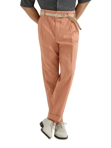 Brunello Cucinelli Men's Virgin Wool, Cotton and Silk Mouliné Trousers | Thumbnail 5 Brunello Cucinelli Men's Virgin Wool, Cotton and Silk Mouliné Trousers | Thumbnail 5