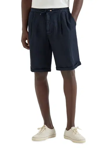 Brunello Cucinelli Men's Garment Dyed Bermuda Shorts in Linen Gabardine - Khaki | Thumbnail 20 Brunello Cucinelli Men's Garment Dyed Bermuda Shorts in Linen Gabardine - Khaki | Thumbnail 20