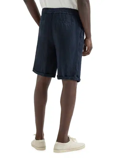 Brunello Cucinelli Men's Garment Dyed Bermuda Shorts in Linen Gabardine - Khaki | Thumbnail 22 Brunello Cucinelli Men's Garment Dyed Bermuda Shorts in Linen Gabardine - Khaki | Thumbnail 22