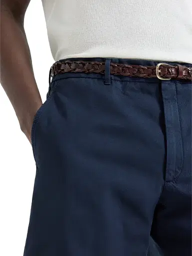 Brunello Cucinelli Men's Garment Dyed Bermuda Shorts in Twisted Cotton Gabardine - White | Thumbnail 11 Brunello Cucinelli Men's Garment Dyed Bermuda Shorts in Twisted Cotton Gabardine - White | Thumbnail 11