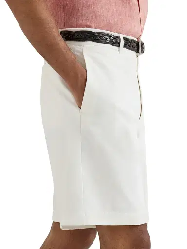 Brunello Cucinelli Men's Garment Dyed Bermuda Shorts in Twisted Cotton Gabardine - White | Thumbnail 4 Brunello Cucinelli Men's Garment Dyed Bermuda Shorts in Twisted Cotton Gabardine - White | Thumbnail 4