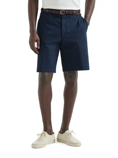 Brunello Cucinelli Men's Garment Dyed Bermuda Shorts in Twisted Cotton Gabardine - White | Thumbnail 8 Brunello Cucinelli Men's Garment Dyed Bermuda Shorts in Twisted Cotton Gabardine - White | Thumbnail 8