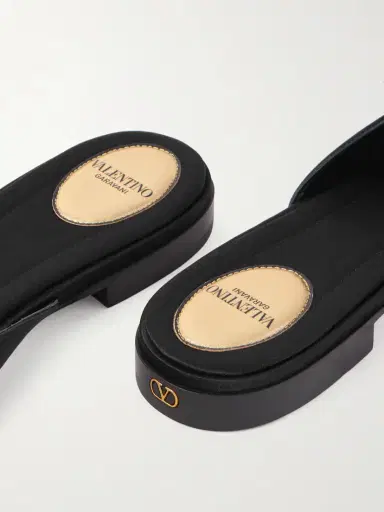 Valentino Garavani Reinette Bow-embellished Velvet-trimmed Satin Mules | Thumbnail 5 Valentino Garavani Reinette Bow-embellished Velvet-trimmed Satin Mules | Thumbnail 5