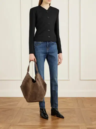 Khaite Nara Grain De Poudre Wool Jacket | Thumbnail 2 Khaite Nara Grain De Poudre Wool Jacket | Thumbnail 2