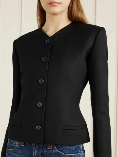 Khaite Nara Grain De Poudre Wool Jacket | Thumbnail 4 Khaite Nara Grain De Poudre Wool Jacket | Thumbnail 4