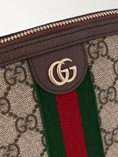 Gucci Ophidia Webbing And Leather-trimmed Coated Canvas Cosmetics Case | Thumbnail 3 Gucci Ophidia Webbing And Leather-trimmed Coated Canvas Cosmetics Case | Thumbnail 3