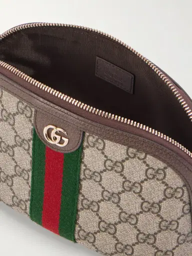 Gucci Ophidia Webbing And Leather-trimmed Coated Canvas Cosmetics Case | Thumbnail 4 Gucci Ophidia Webbing And Leather-trimmed Coated Canvas Cosmetics Case | Thumbnail 4
