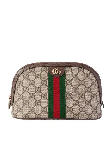 Gucci Ophidia Webbing And Leather-trimmed Coated Canvas Cosmetics Case | Thumbnail 1 Gucci Ophidia Webbing And Leather-trimmed Coated Canvas Cosmetics Case | Thumbnail 1