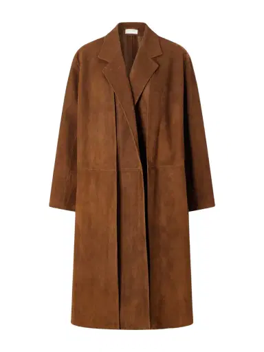 The Row Serenis Paneled Suede Coat | Thumbnail 1 The Row Serenis Paneled Suede Coat | Thumbnail 1