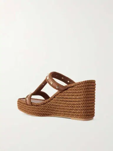 Valentino Garavani Rockstud 90 Leather Wedge Mules | Thumbnail 3 Valentino Garavani Rockstud 90 Leather Wedge Mules | Thumbnail 3