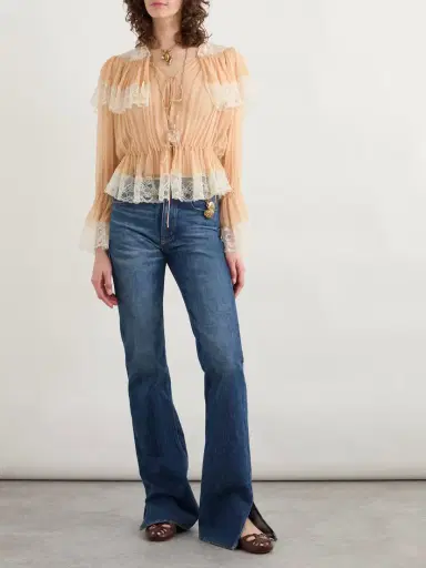 Chloé Tiered Organic Silk-mousseline Blouse | Thumbnail 2 Chloé Tiered Organic Silk-mousseline Blouse | Thumbnail 2