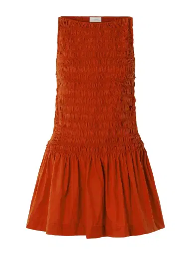 Faithfull Maria Shirred Cotton Mini Dress | Thumbnail 1 Faithfull Maria Shirred Cotton Mini Dress | Thumbnail 1