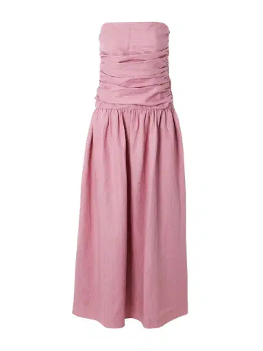 Faithfull Sacha Ruched Pleated Linen Maxi Dress | Thumbnail 1 Faithfull Sacha Ruched Pleated Linen Maxi Dress | Thumbnail 1