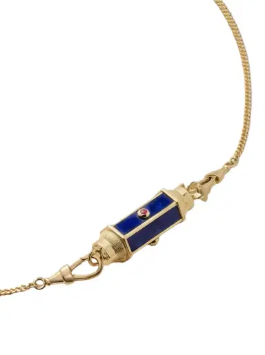 Marie Lichtenberg Baby Locket 18-karat Gold, Lapis Lazuli And Ruby Necklace | Thumbnail 1 Marie Lichtenberg Baby Locket 18-karat Gold, Lapis Lazuli And Ruby Necklace | Thumbnail 1