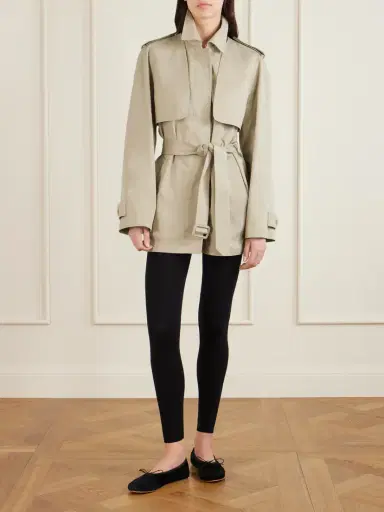 The Row Tavoris Belted Brushed Cotton-gabardine Jacket | Thumbnail 2 The Row Tavoris Belted Brushed Cotton-gabardine Jacket | Thumbnail 2
