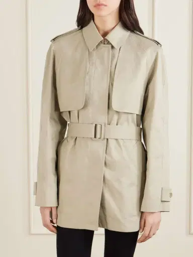 The Row Tavoris Belted Brushed Cotton-gabardine Jacket | Thumbnail 3 The Row Tavoris Belted Brushed Cotton-gabardine Jacket | Thumbnail 3