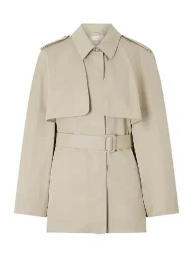 The Row Tavoris Belted Brushed Cotton-gabardine Jacket | Thumbnail 1 The Row Tavoris Belted Brushed Cotton-gabardine Jacket | Thumbnail 1
