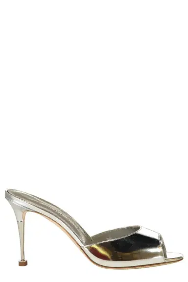 Manolo Blahnik Astucla Mule - Silver | Thumbnail 1 Manolo Blahnik Astucla Mule - Silver | Thumbnail 1