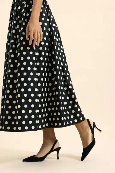 Manolo Blahnik Carolyne Pump 70 - Black Suede | Thumbnail 3 Manolo Blahnik Carolyne Pump 70 - Black Suede | Thumbnail 3