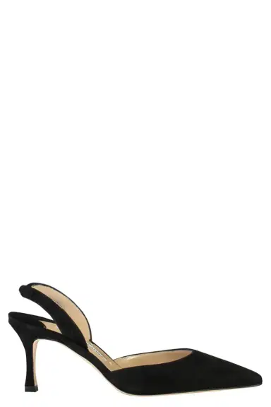 Manolo Blahnik Carolyne Pump 70 - Black Suede | Thumbnail 1 Manolo Blahnik Carolyne Pump 70 - Black Suede | Thumbnail 1