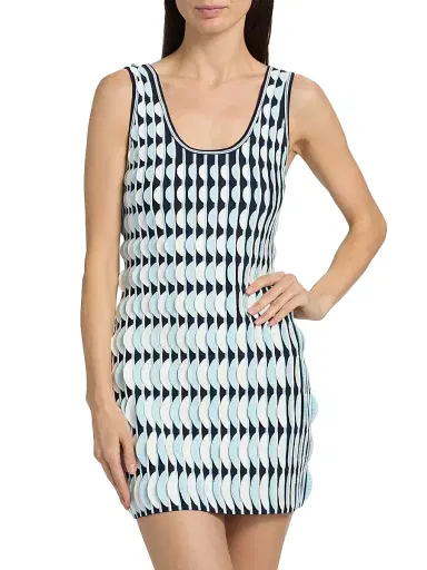 Simkhai Women's Lorien Scallop Textured Knit Minidress | Thumbnail 3 Simkhai Women's Lorien Scallop Textured Knit Minidress | Thumbnail 3