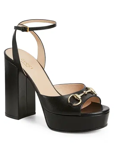 Gucci Women's 115MM Horsebit Leather Platform Sandals - Black - Size 12 | Thumbnail 2 Gucci Women's 115MM Horsebit Leather Platform Sandals - Black - Size 12 | Thumbnail 2