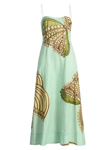 Ulla Johnson Women's Anna Zemankova Vesela Printed Cotton Cami Midi-Dress - Water Blossoms | Thumbnail 1 Ulla Johnson Women's Anna Zemankova Vesela Printed Cotton Cami Midi-Dress - Water Blossoms | Thumbnail 1