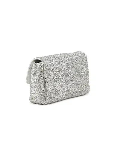 Jimmy Choo Women's Mini Crystal-Embellished Crossbody Bag - Ivory Silver | Thumbnail 4 Jimmy Choo Women's Mini Crystal-Embellished Crossbody Bag - Ivory Silver | Thumbnail 4